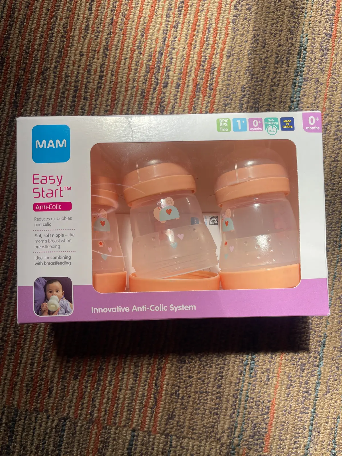 Mam Easy Start Anti-Colic Baby Bottles Om+
- 5Z/3Pk - Girl 1