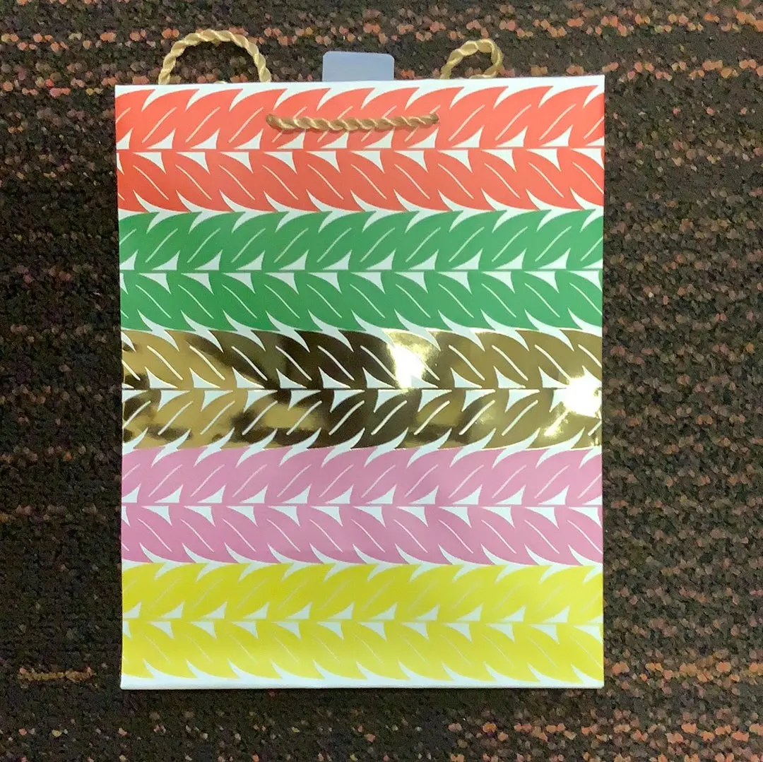 National Brand Horizontal Colored Leaves Gift Bag 1