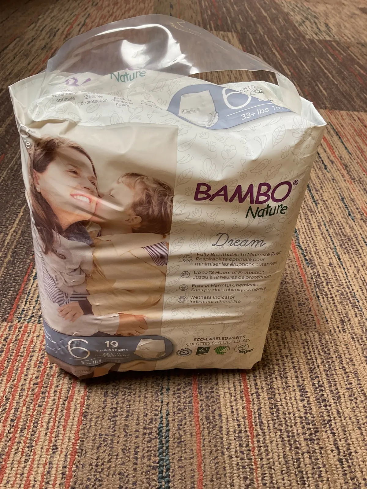 Bambo Nature Dream Unisex Training Pants, Size 6, 19 Count,
1 Pack 1