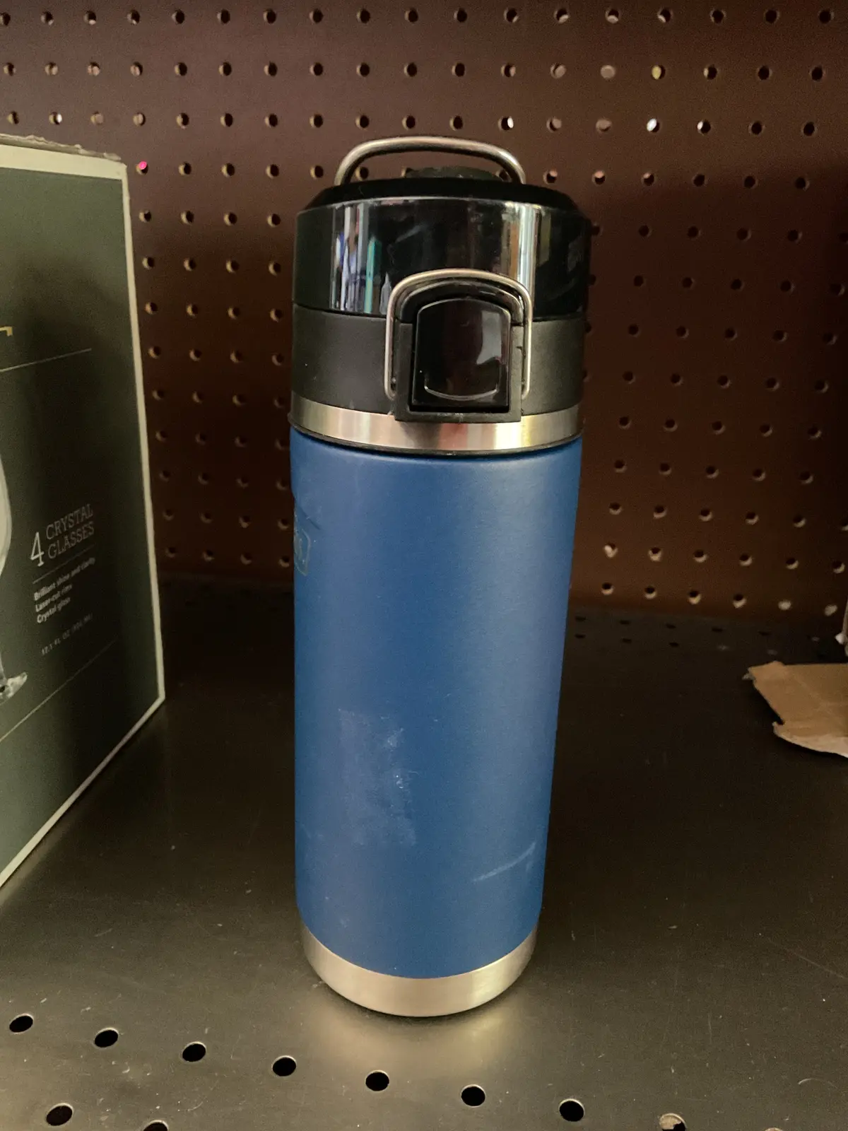 Thermos Icon 18Oz Stainless Steel Hydration Bottle With Spout Navy 1