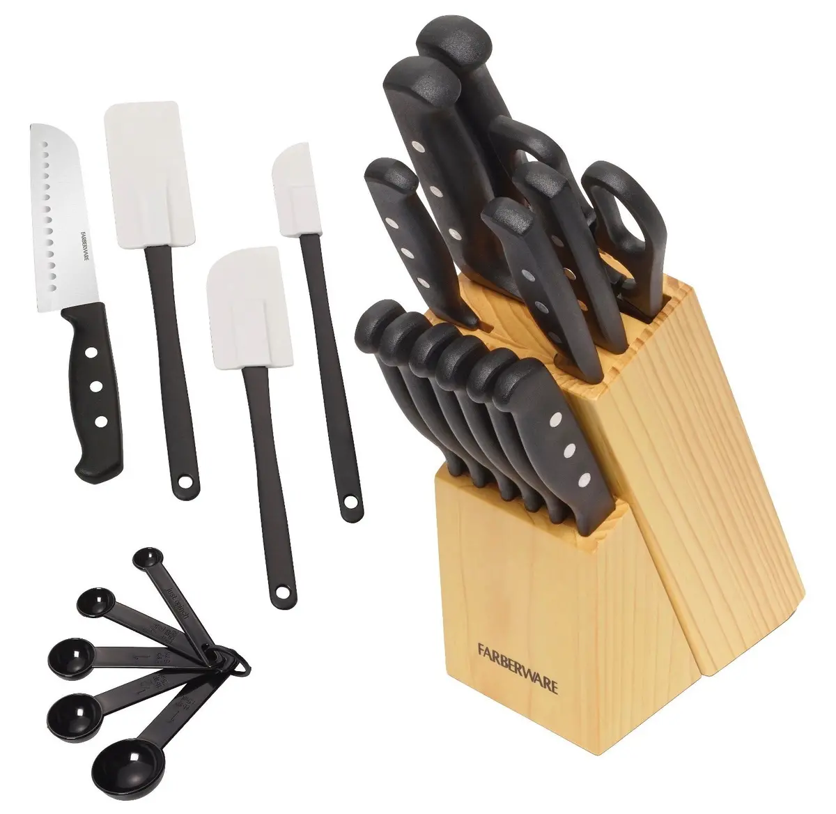Farberware 22 Piece Never Needs Sharpening Triple Riveted
Knife Block Set 1