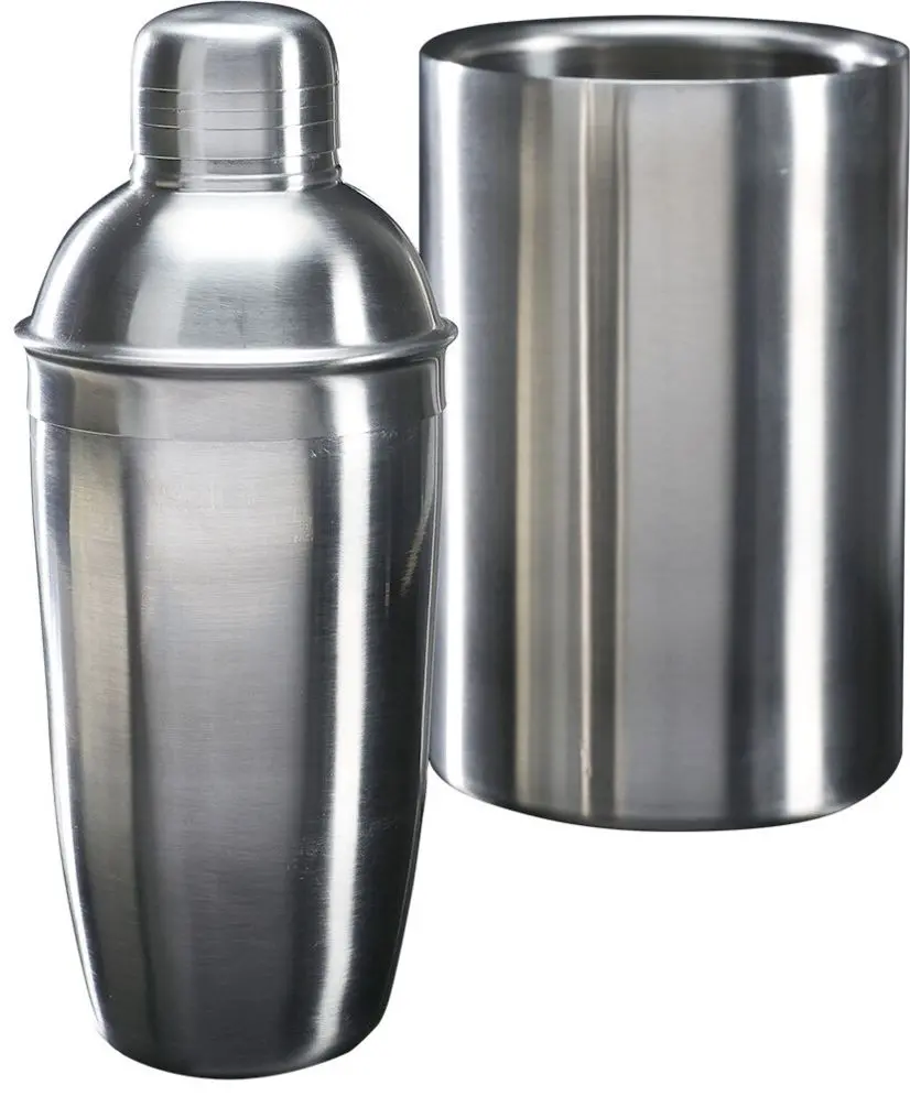 Cookinglife Barset Rvs 2-Delig - Cocktailshaker En Wijnkoeler 1