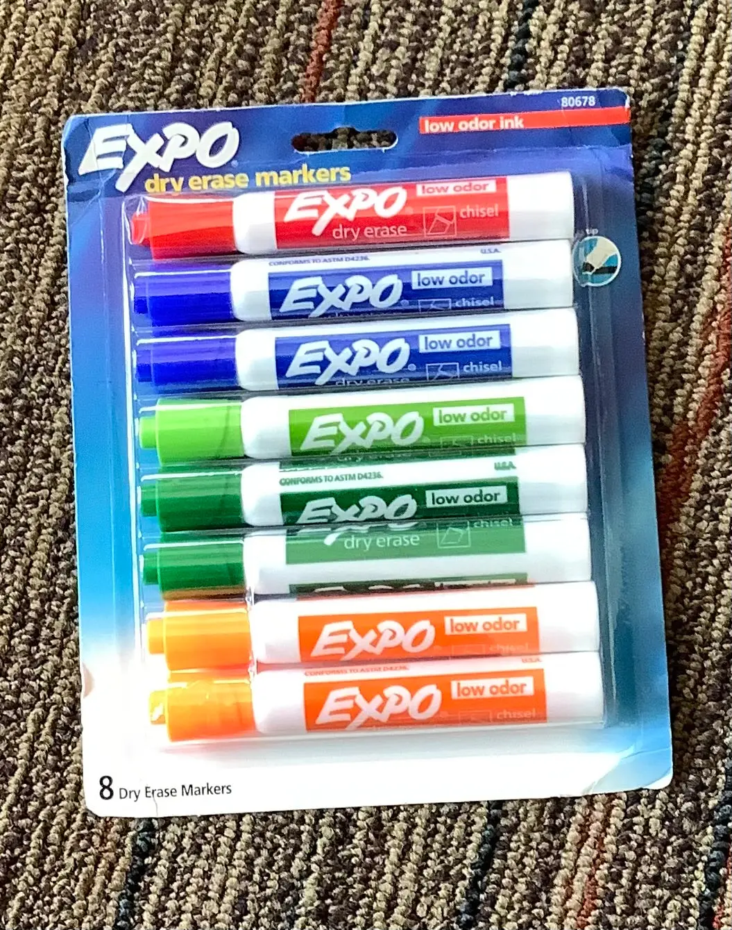 Expo 8Pk Dry Erase Markers Chisel Tip Multicolored 1