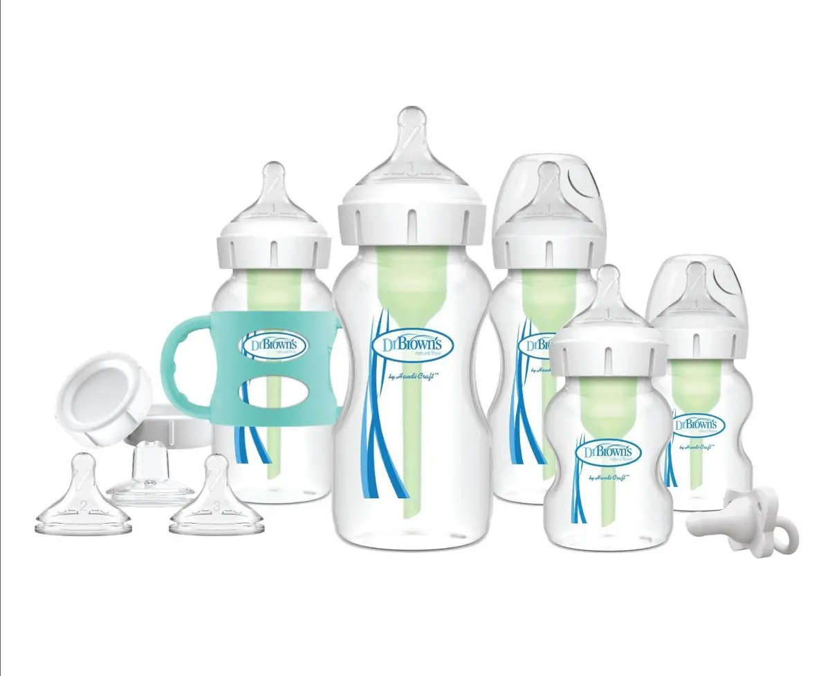 Dr. Brown's Anti-Colic Options+ Wide-Neck Baby Bottle
Essentials & Sippy Spout Gift Set - 0-6M 1