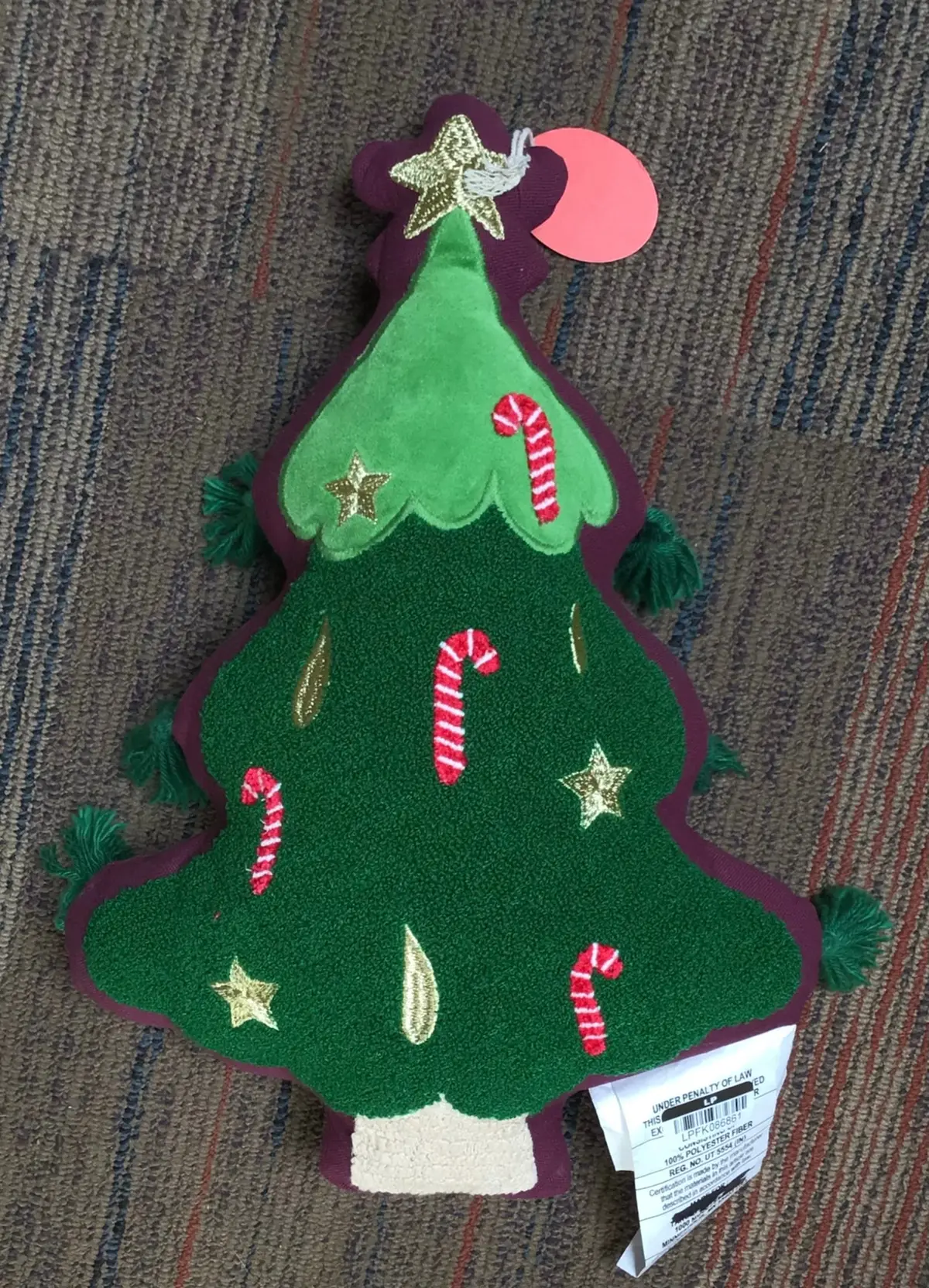 Christmas Tree Shaped Decorative Pillow 1