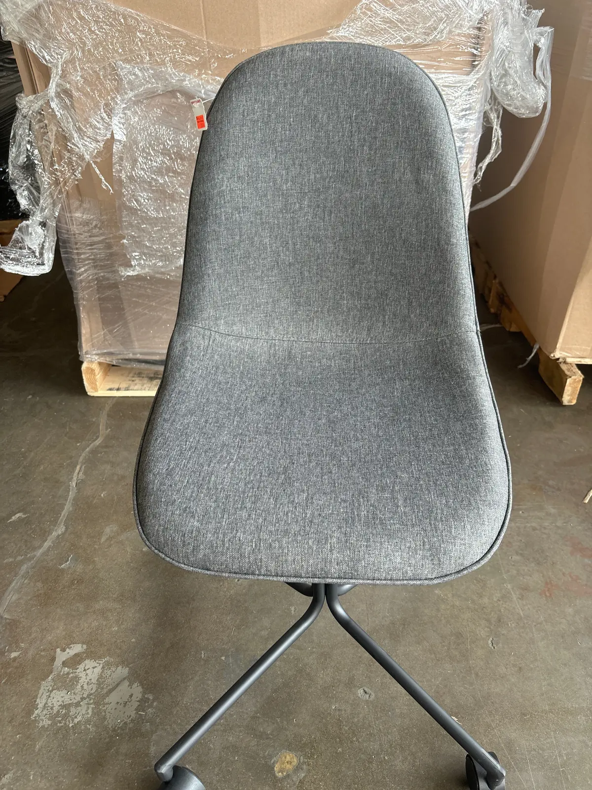 Gray Fabric Swivel Office Rolling Chair (1Pc) 1
