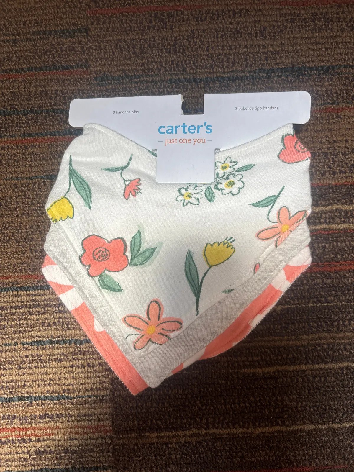 Baby 3Pk Floral Bandana Bibs 1