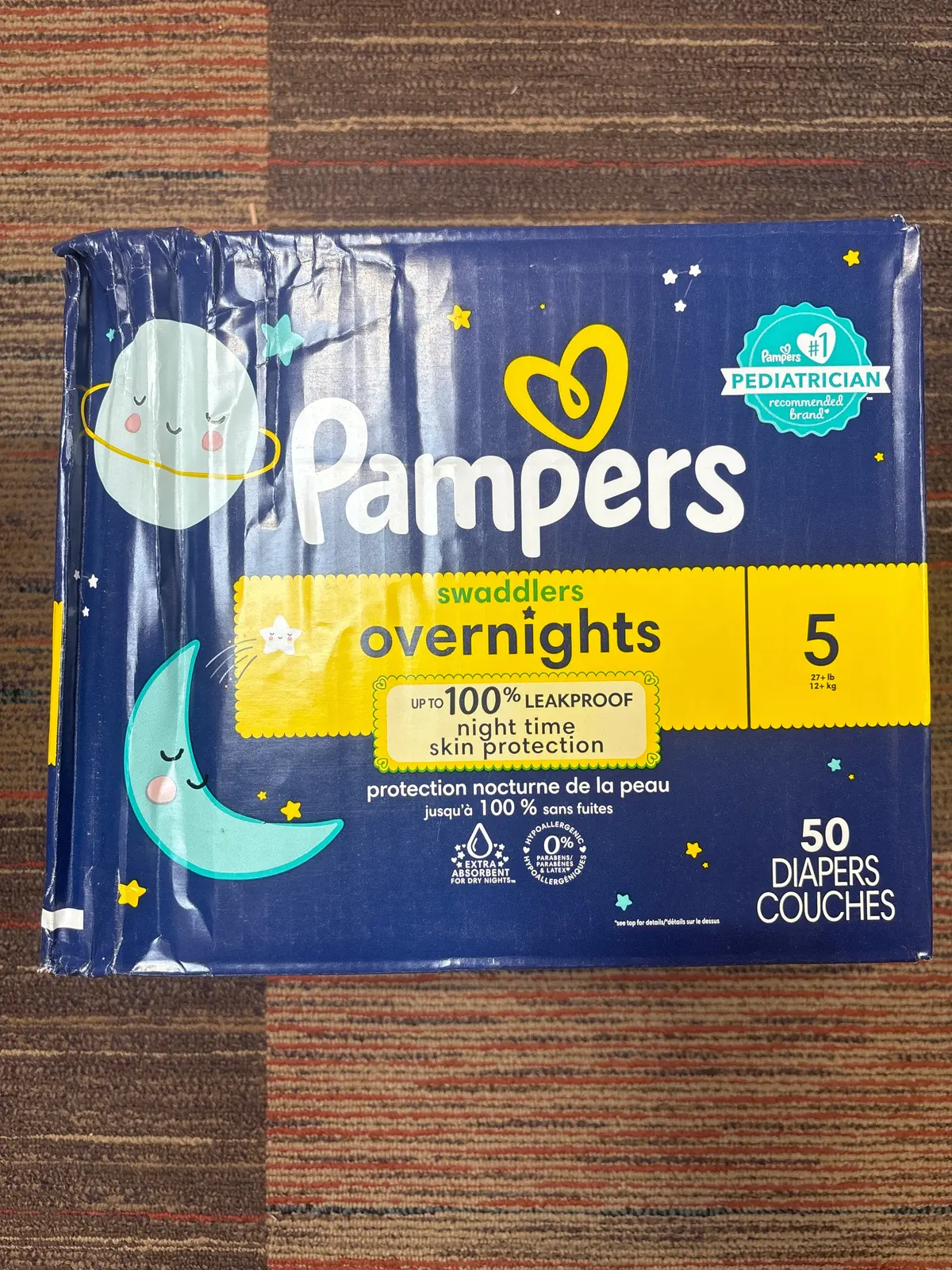Pampers Swaddlers Overnights Diapers Super Pack - Size 5
- 50Ct 1