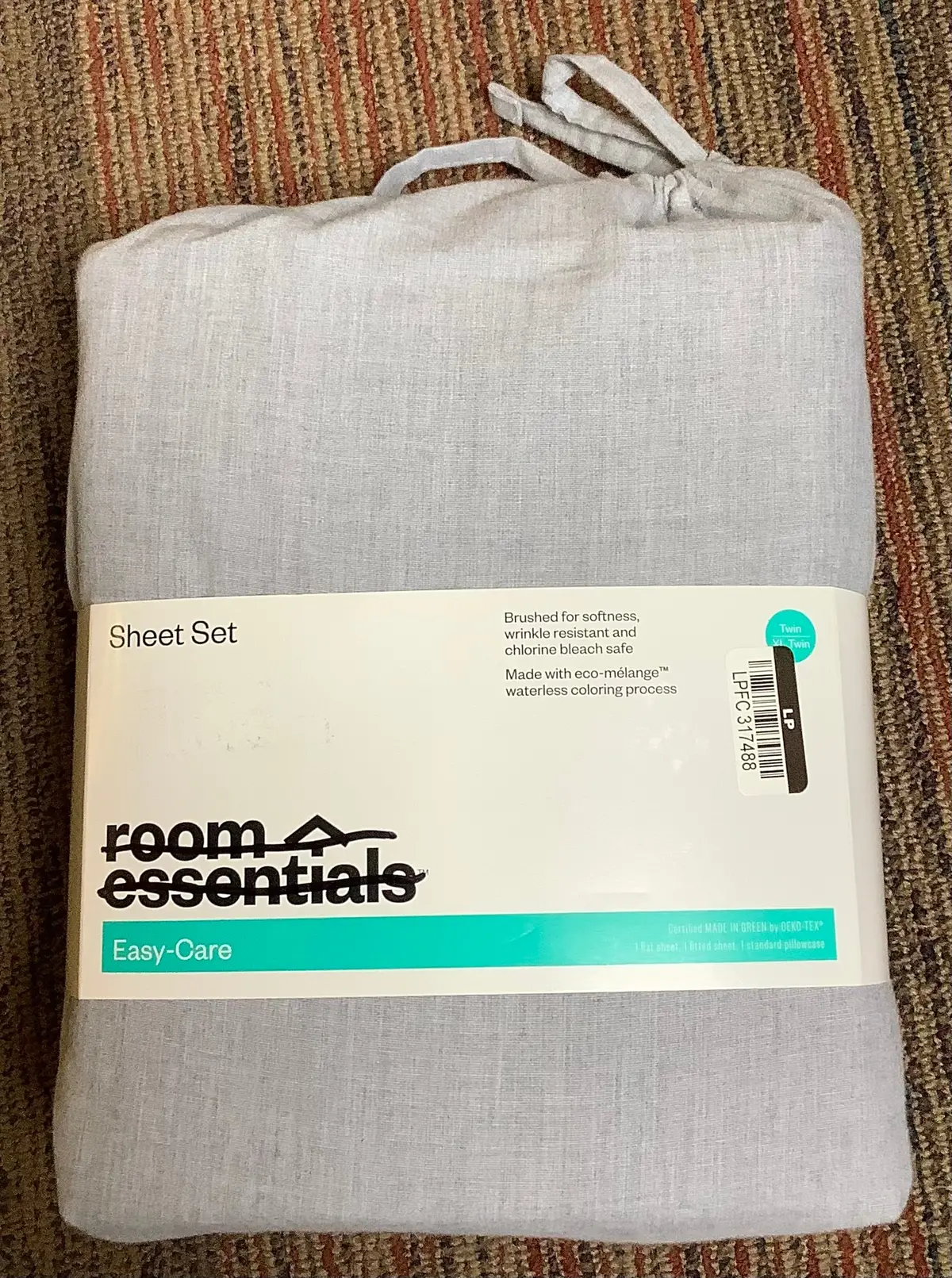 Twin/Xl Twin Easy Care Solid Sheet Set - Grey 1