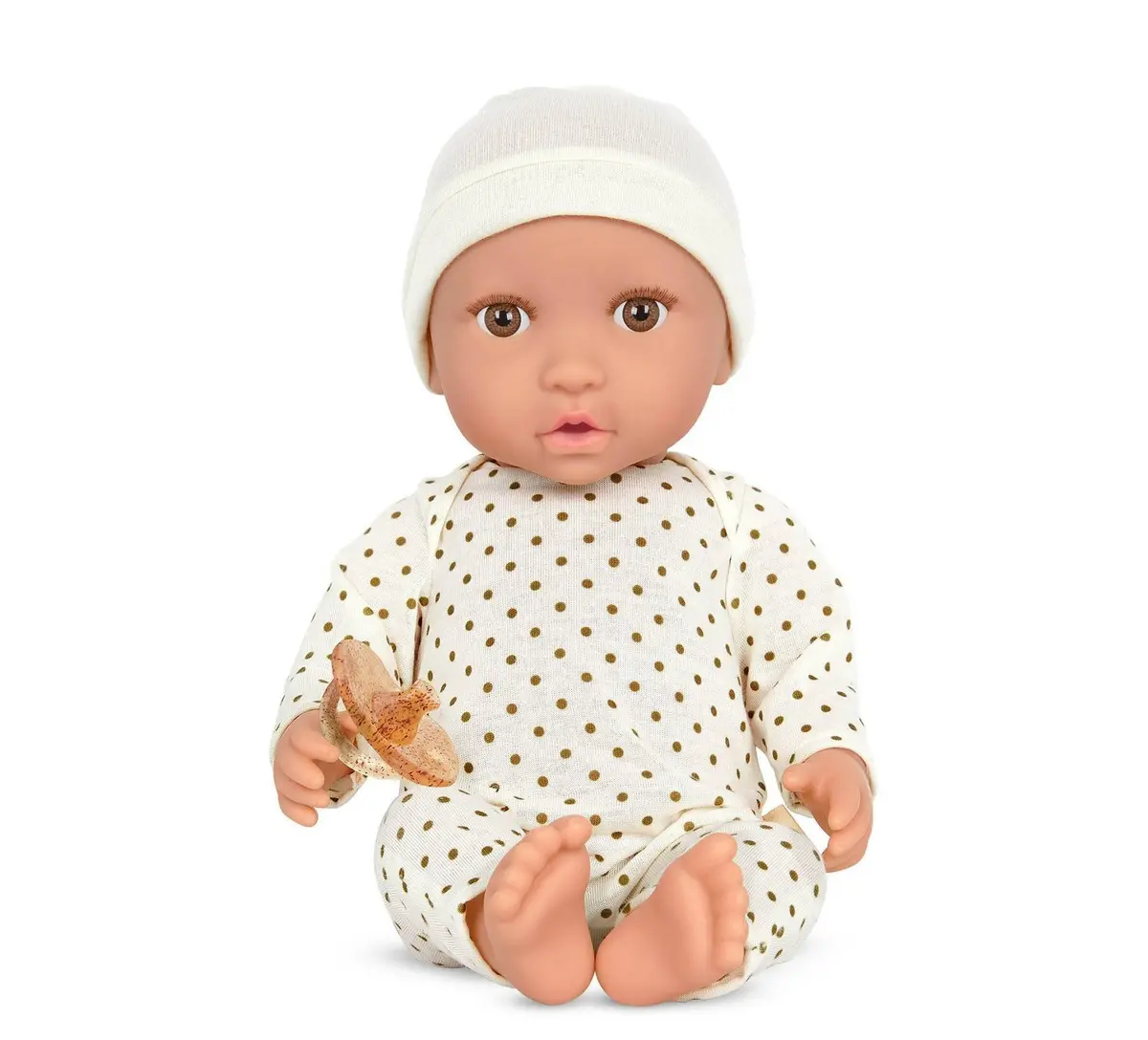 Lullababy Doll With Polka Dot Ivory Pajama And Pacifier 1