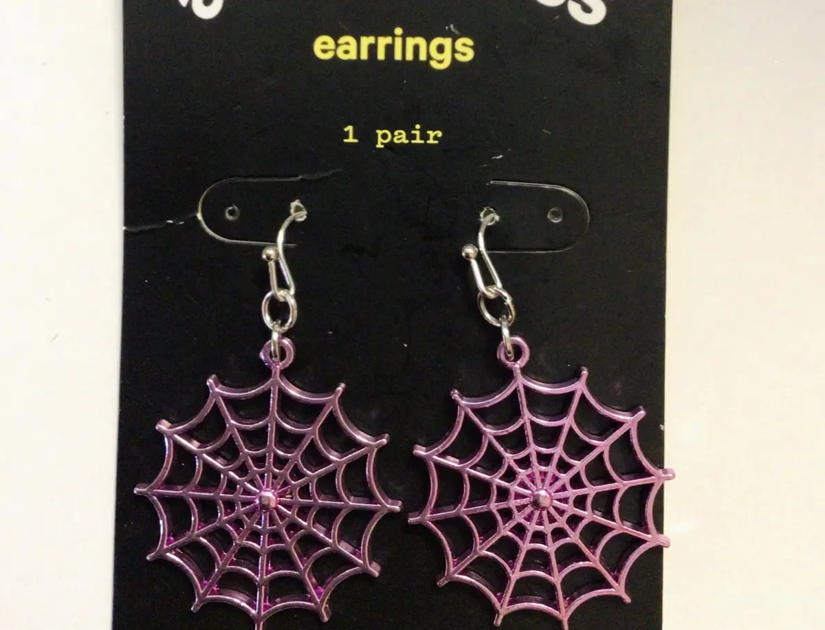 Purple Web Earring 1