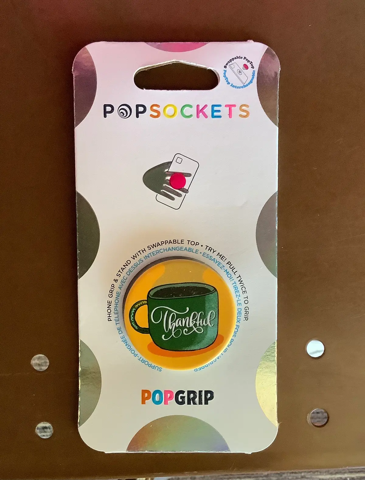 Popsockets Popgrip Cell Phone Grip & Stand - Thankful Coffee Mug 1