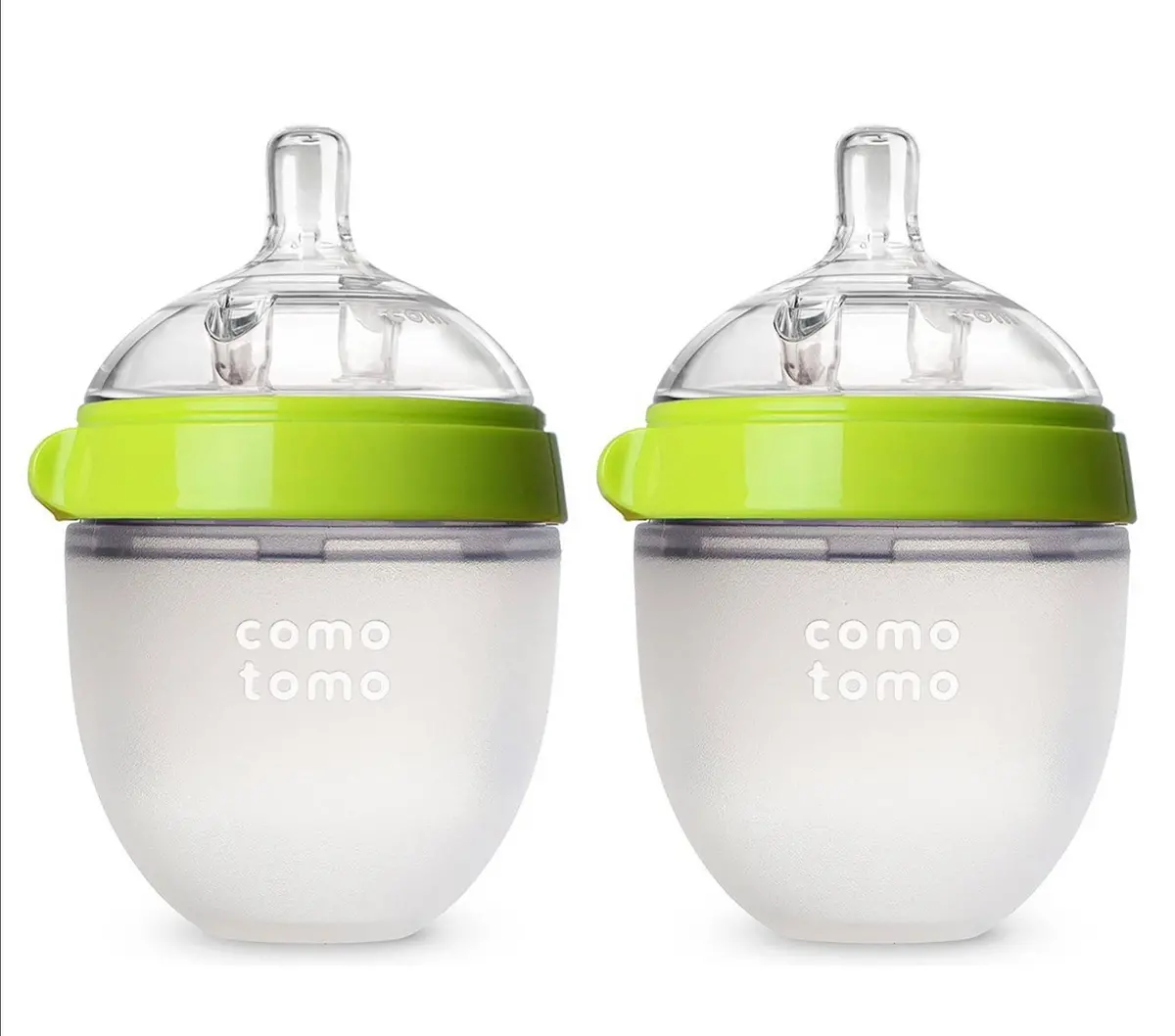 Comotomo Silicone Bottle 5-Oz (2 Pack) - Green 1