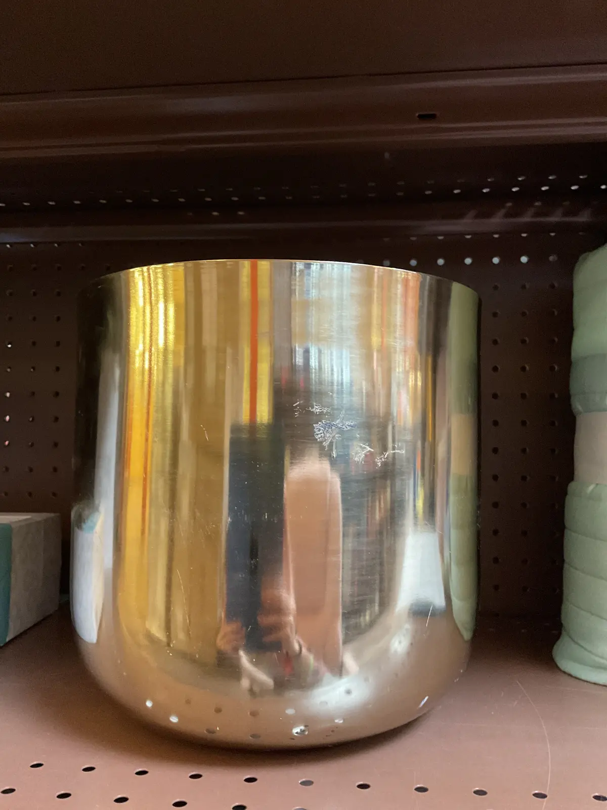 Medium Brass Planter- As Is 1