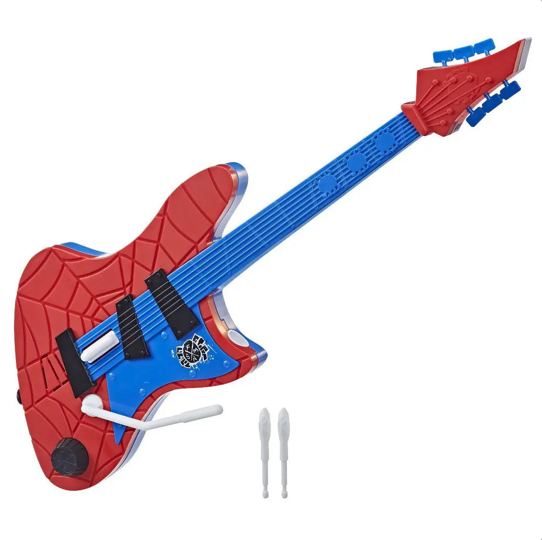 Marvel Spider-Man: Across The Spider-Verse Spider-Punk Web Blast Spider-Man Guitar Toy 1