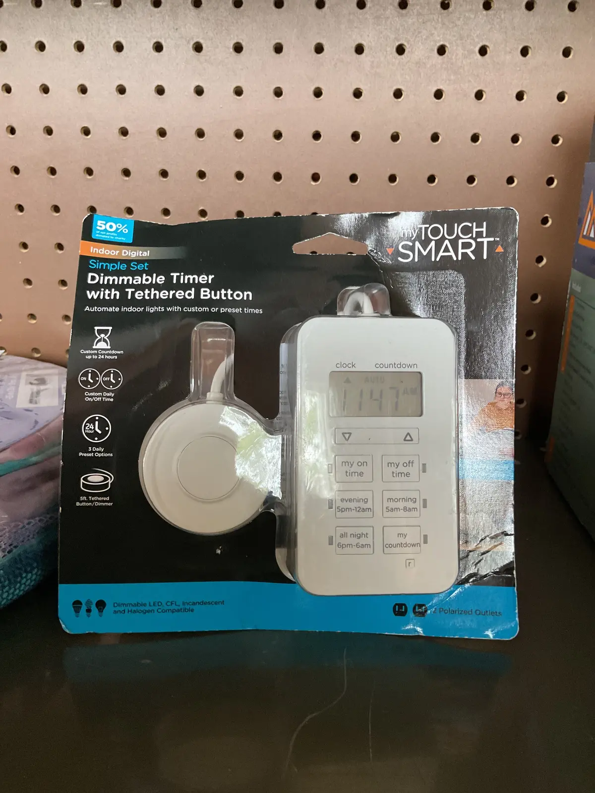 Mytouchsmart Digital Dimmable Timer Polarized 2-Outlets
Presets On/Off Tether White 1