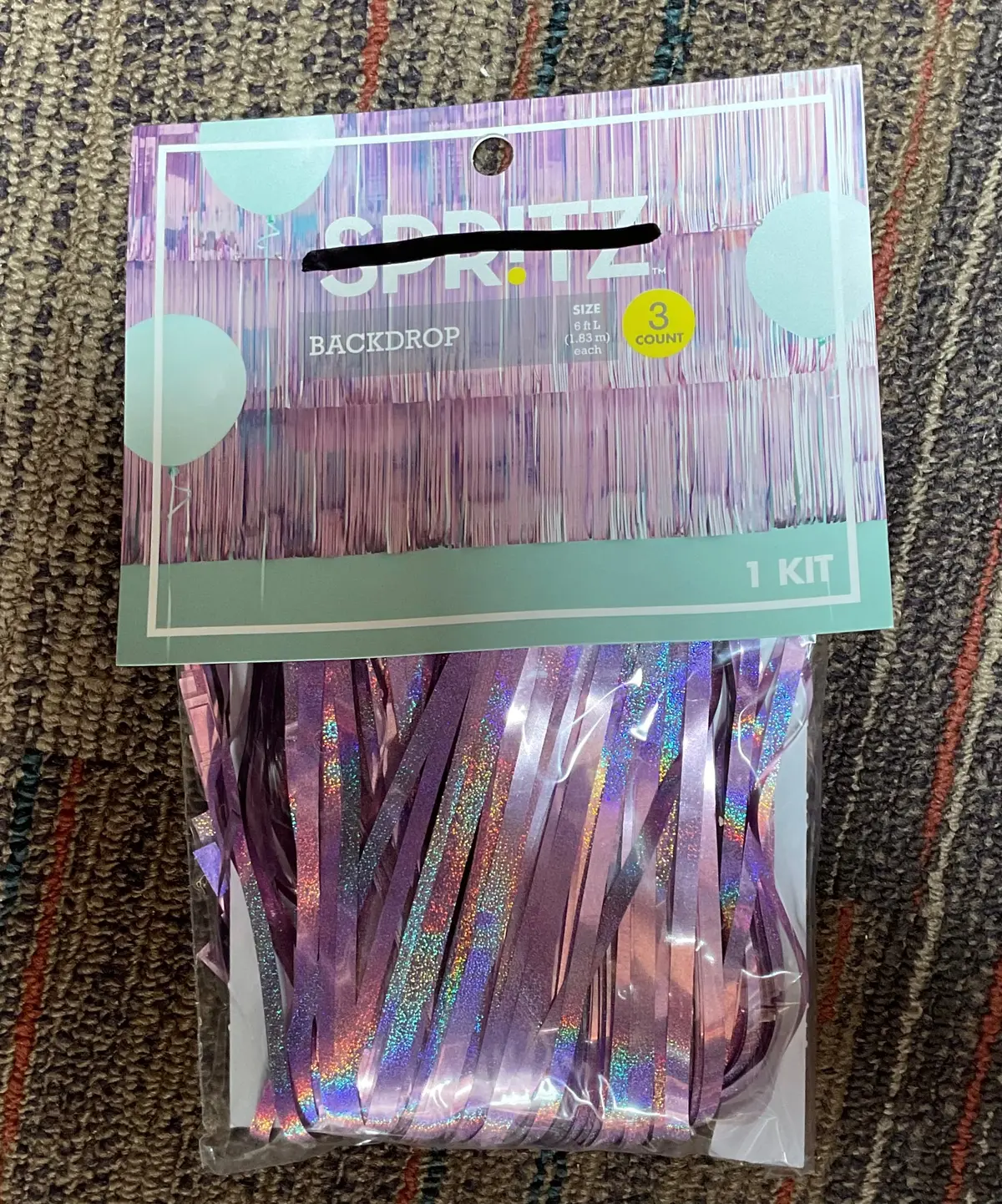 Holographic 3 Tier Fringe Backdrop - Clearance 1