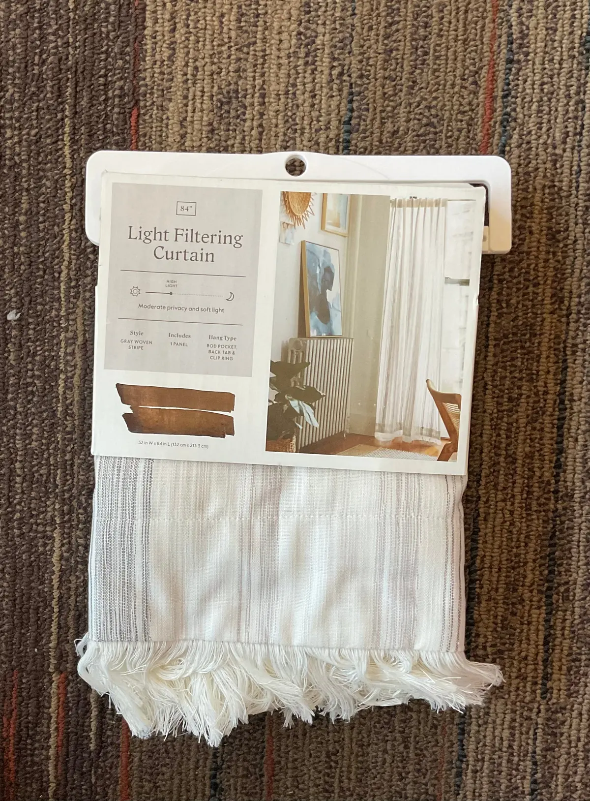 Light Filtering Curtain - 84” - White 1