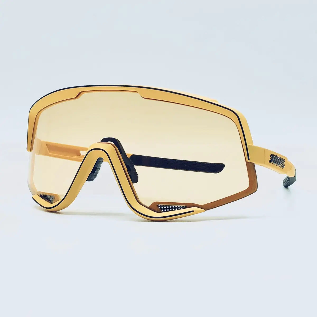 100% Glendale Soft Tact Mustard - Yellow Lens Eyewear 1