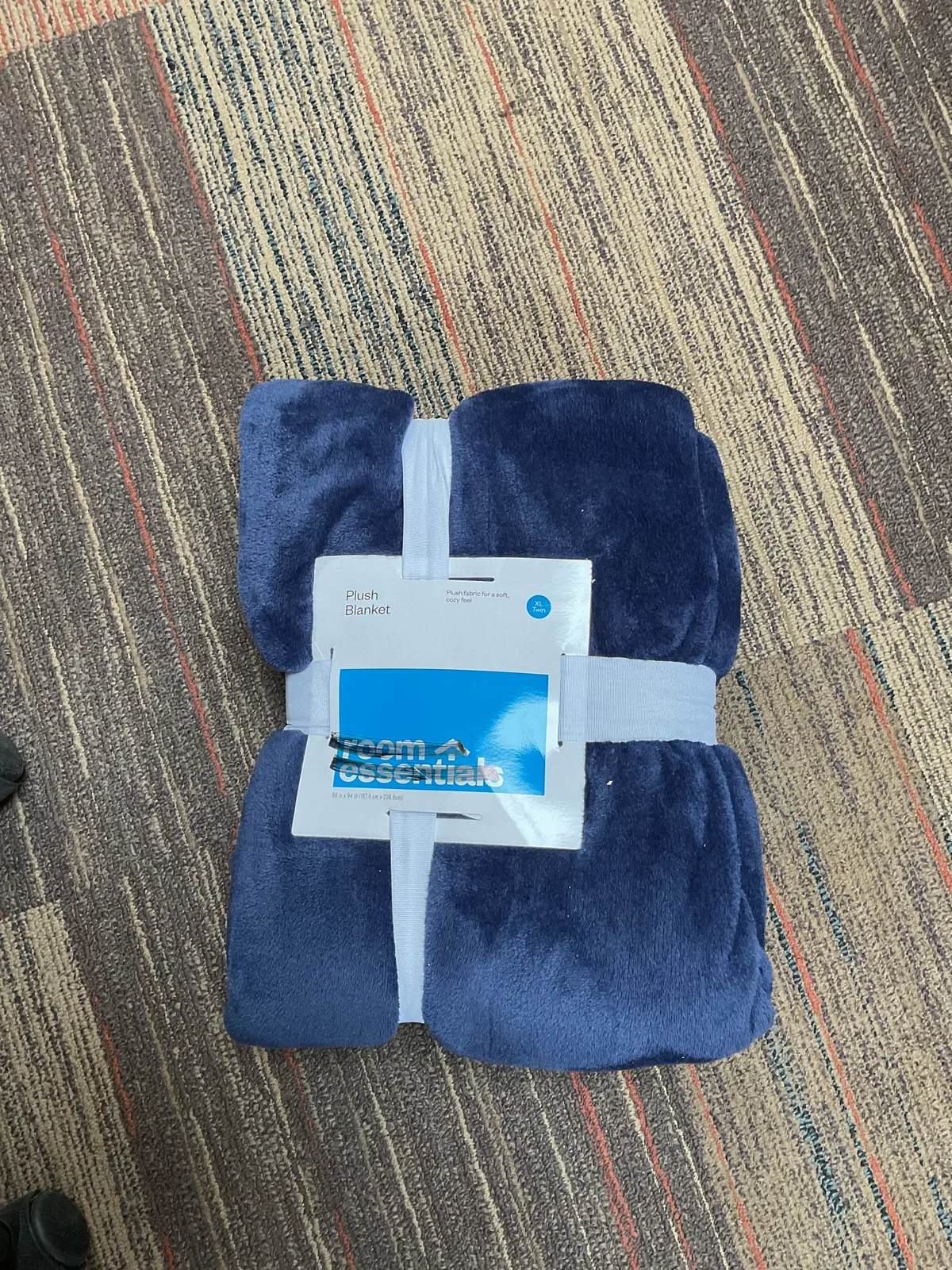 Blue  Plush Bed Blanket Twin / Xl Twin 1