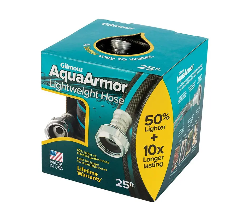 Gilmour Aqua Armor Lightweight Hose - 25Ft (Black/Aqua) 1