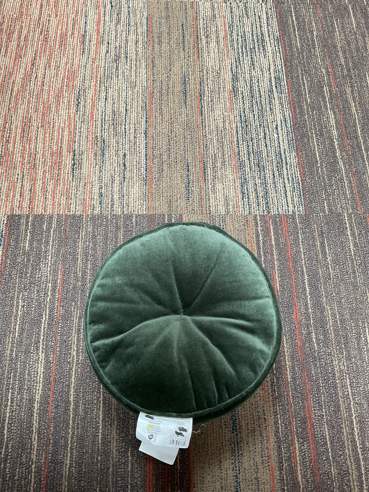 Green Circle Throw Pillow 1