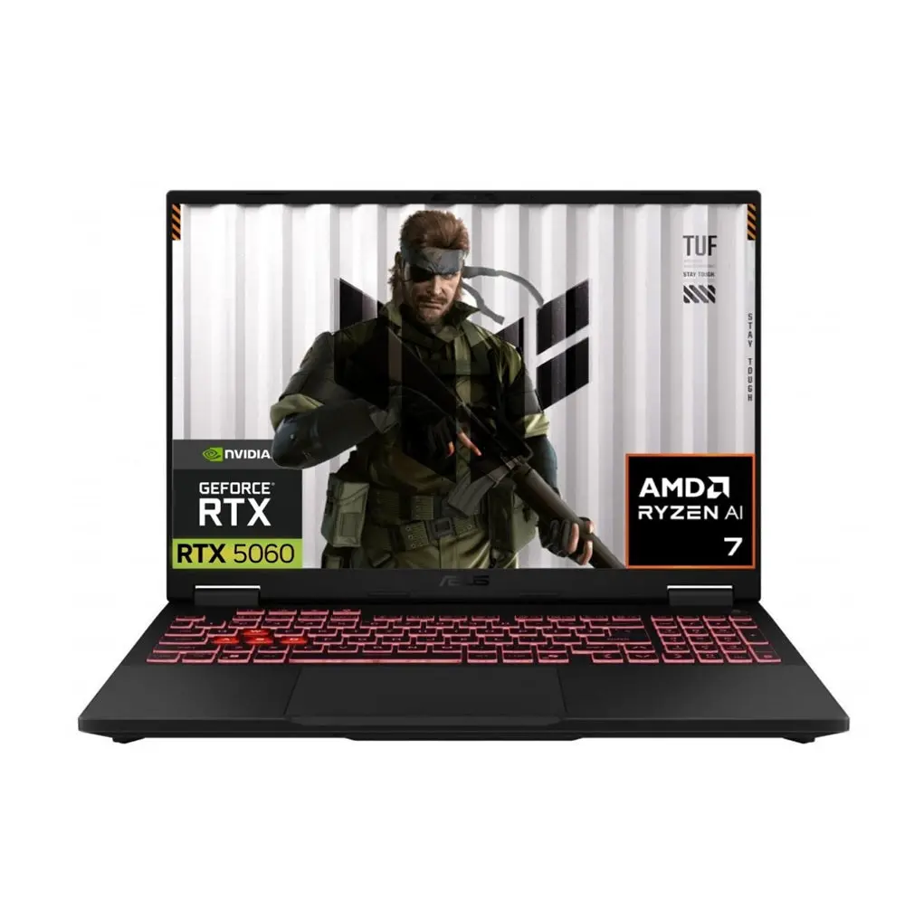 Asus Tuf Gaming A16 Fa608um-Rv047ar, Amd Ryzen 7-260, Ram 16Gb, Ssd 512Gb, Nvidia Geforce Rtx 5060 8Gb, 16.0 Inch Wuxga 165Hz, Jaeger Gray 1