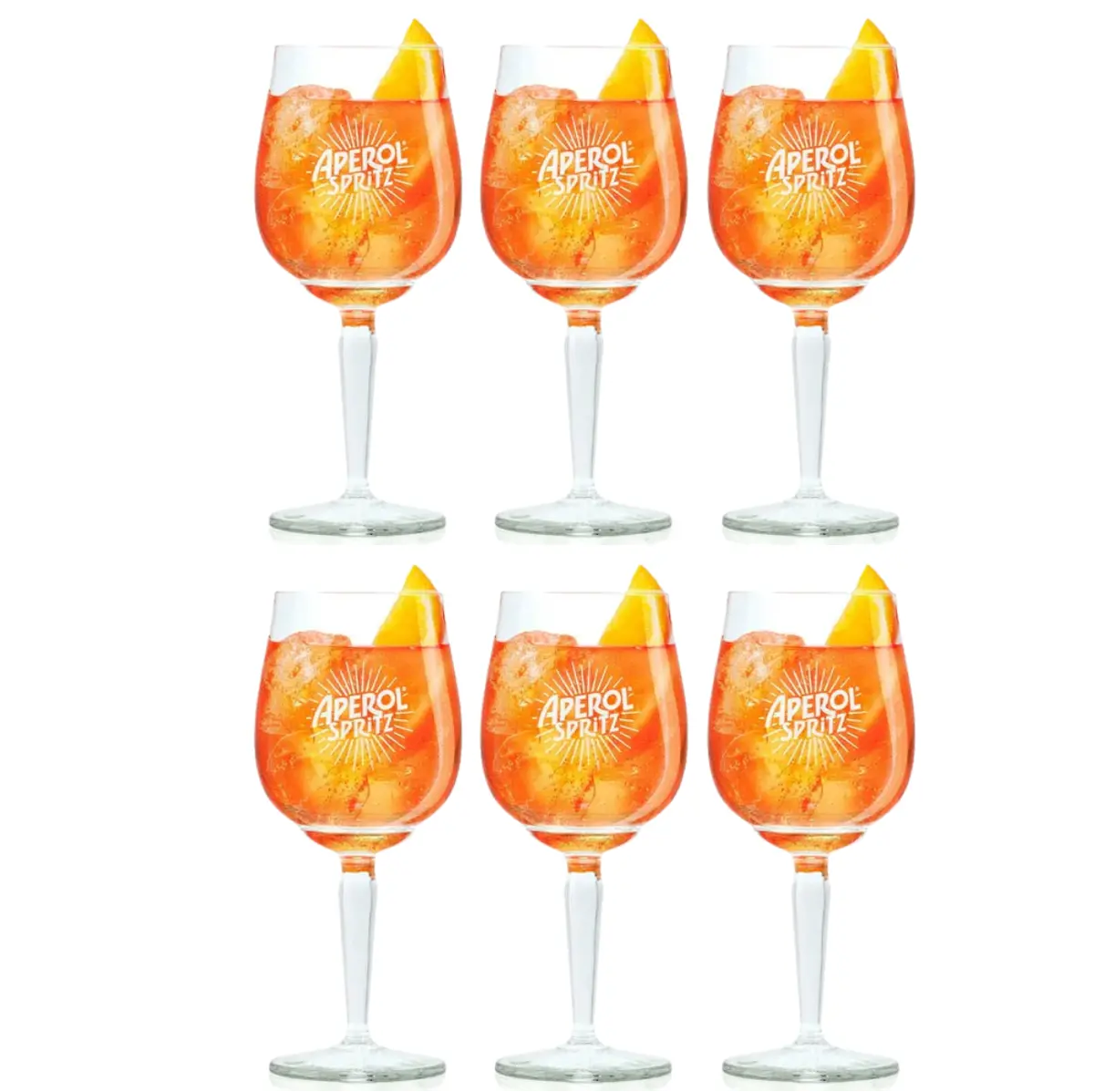 Aperol Spritz Glazen - 450 Ml - Officieel Glas - 6 Stuks 1