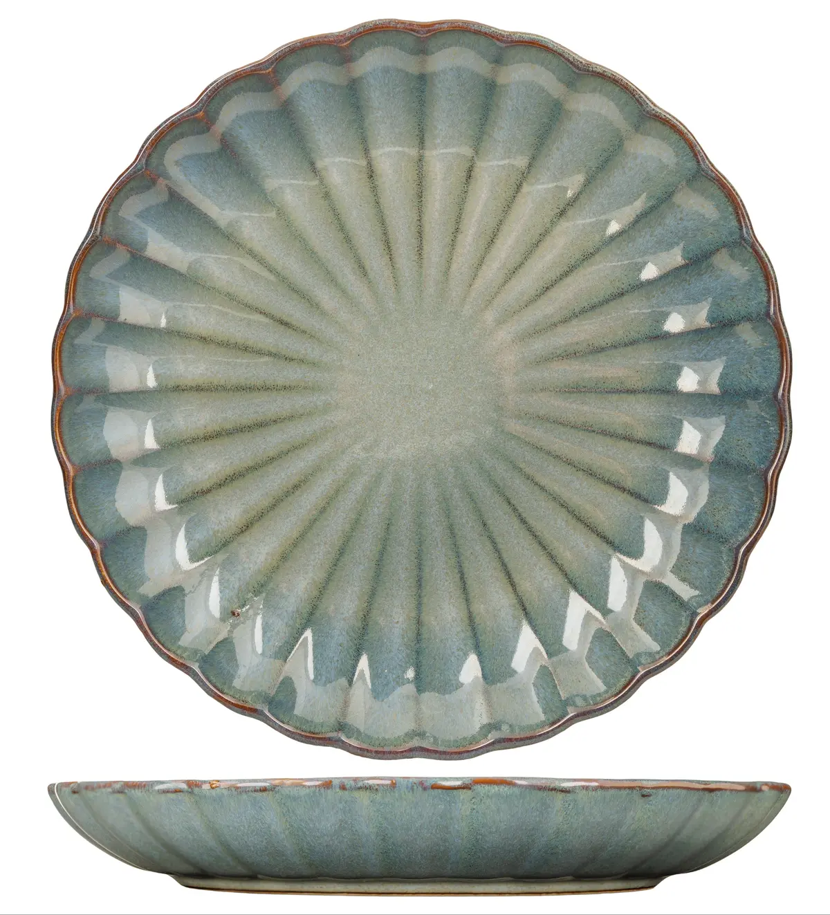 Cosy & Trendy Ontbijtborden / Dessertborden - Astera Ocean Blauw - Ø 21 Cm - 4 Stuks 1