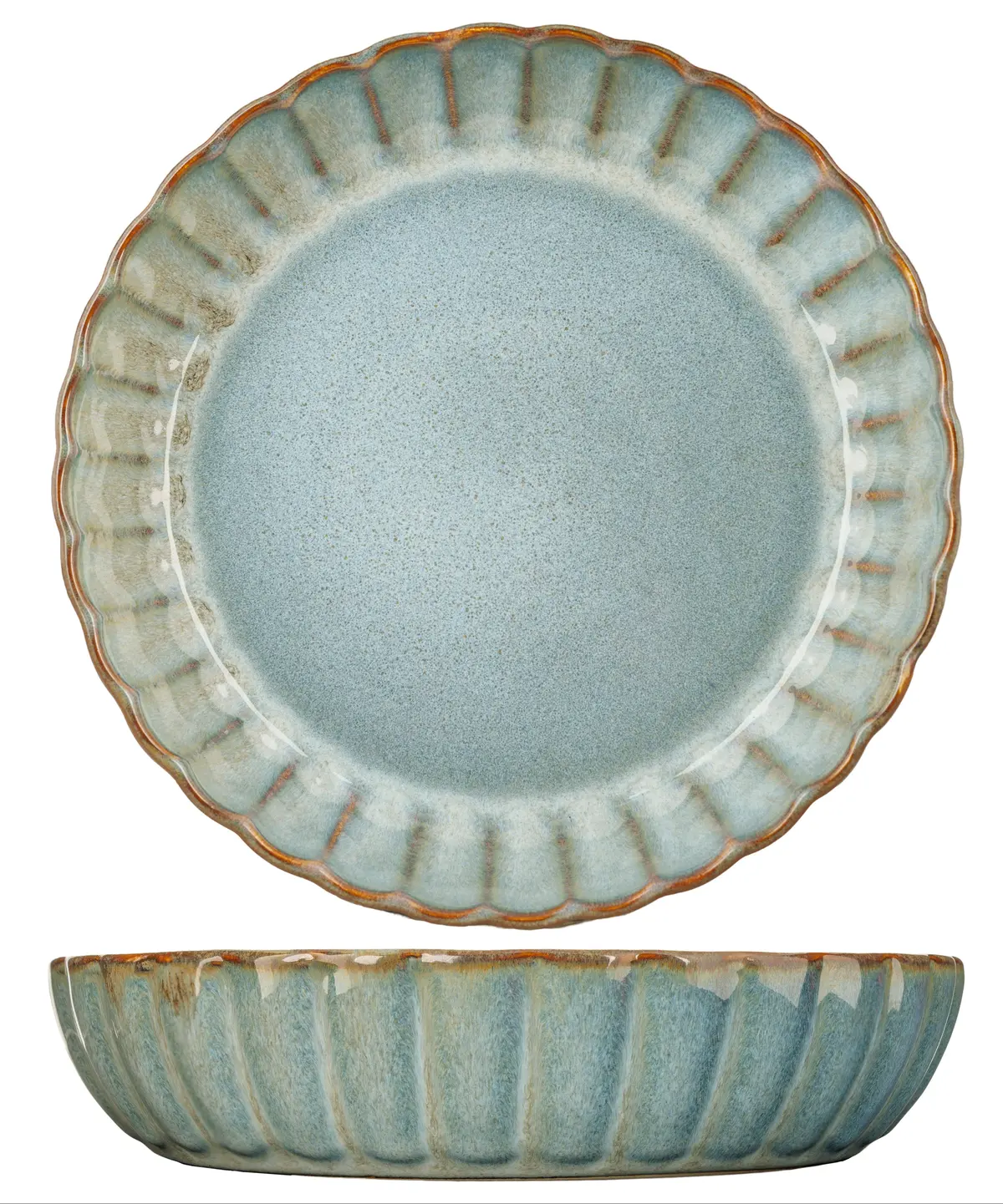 Cosy & Trendy Diepe Borden / Pastaborden - Astera Ocean Blauw - Ø 22 Cm - 4 Stuks 1