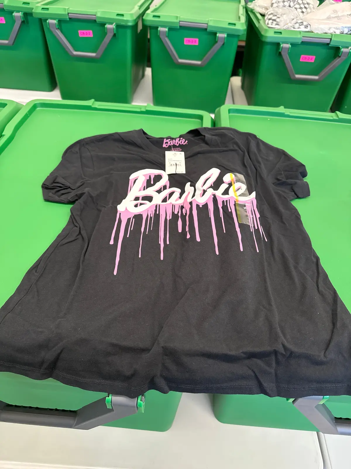 Ladies Black Barbie Short Sleeve Shirt - Small 1