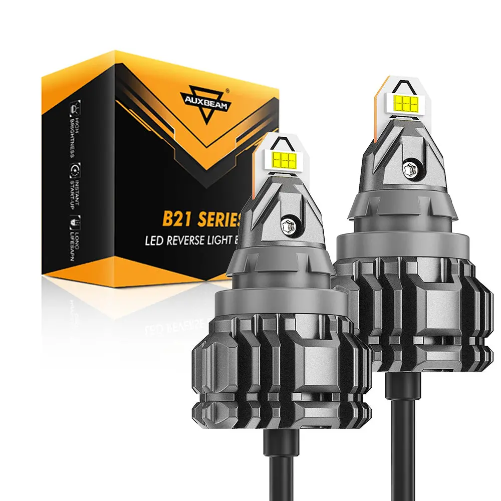 🆕912 921 T15 W16w Upgraded High Brightness Led Reverse Back-Up Light Bulbs 50W 8000Lm Can-Bus Error Free 6500K White B21 Series | 2 Bulbs 1