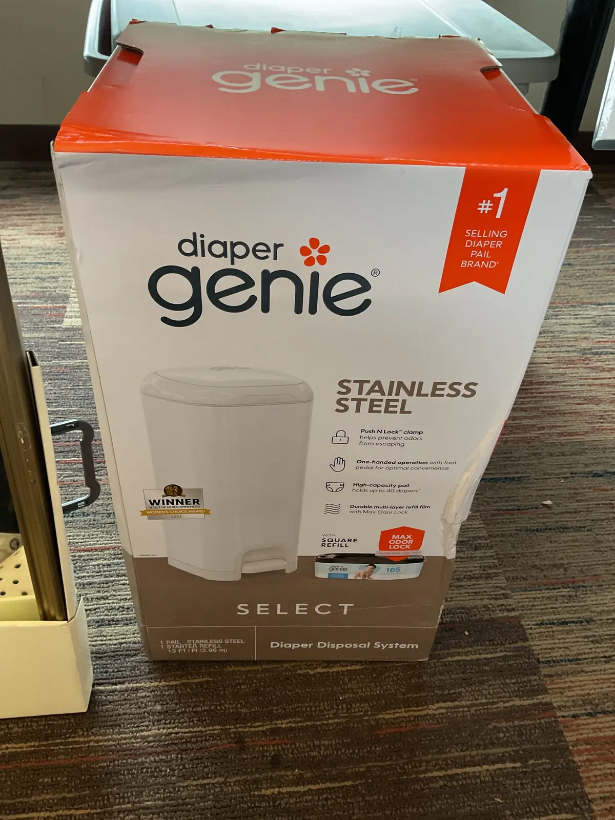 Diaper Genie Select Diaper Pail - White 1