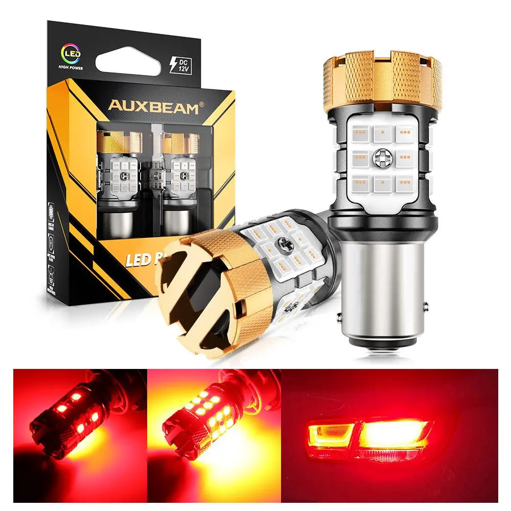 🆕 1157 Bay15d Led Brake/Tail Light Bulbs 50W 4000Lm Can-Bus Error Free Red B21-Pro Series | 2 Bulbs 1