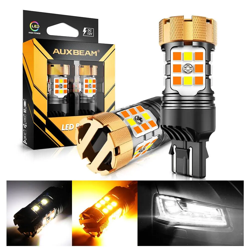 🆕T20 7443 Led Front Turn Signal & Drl Light Bulbs 50W 4000Lm Can-Bus Error Free Dual Color Switchback White & Amber B21-Pro Series | 2 Bulbs 1
