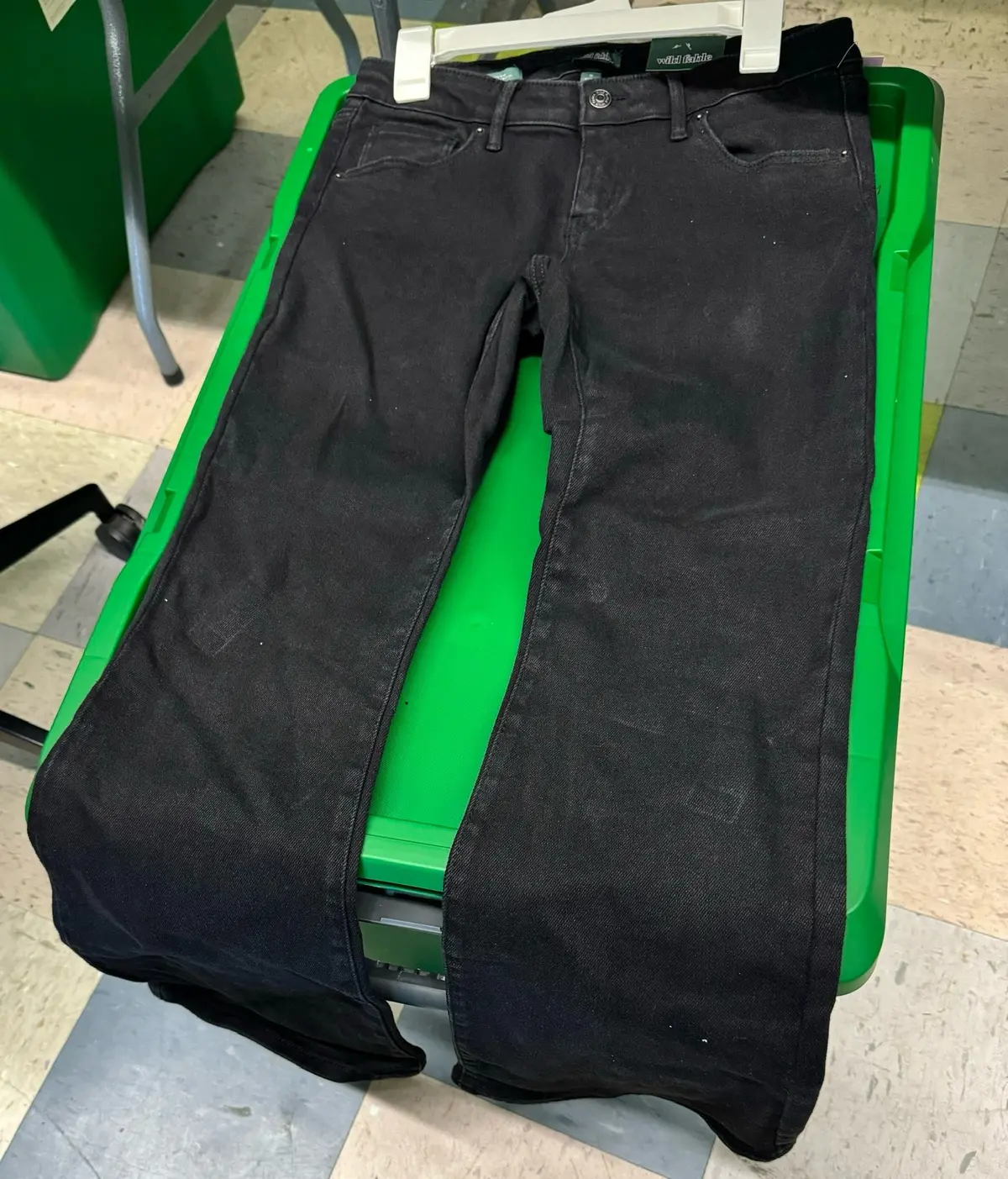 Ladies Black Low Rise Flare Jeans Size 10 1