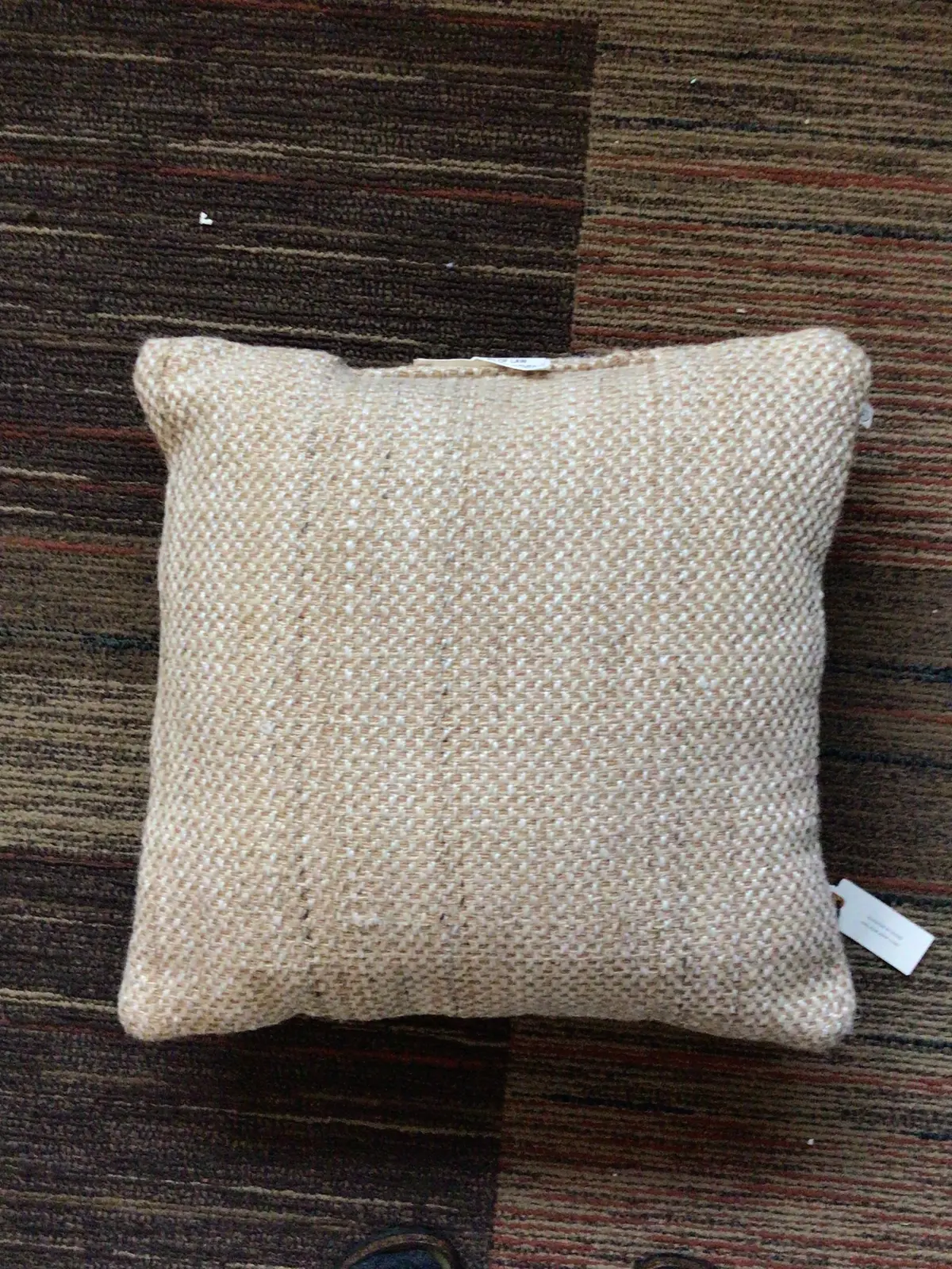 Textured Woven Square Throw Pillow 1