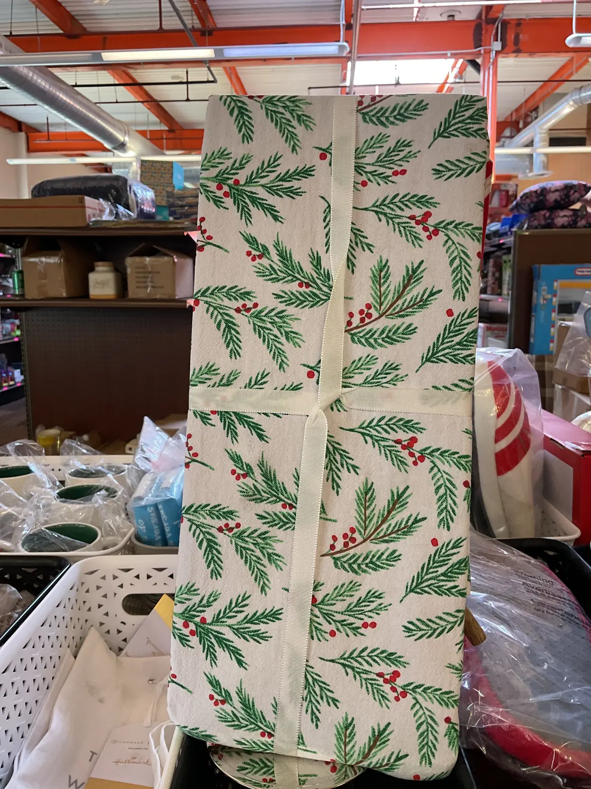 National Brand Christmas Tea Towel Set W/ Wooden Spoon 2