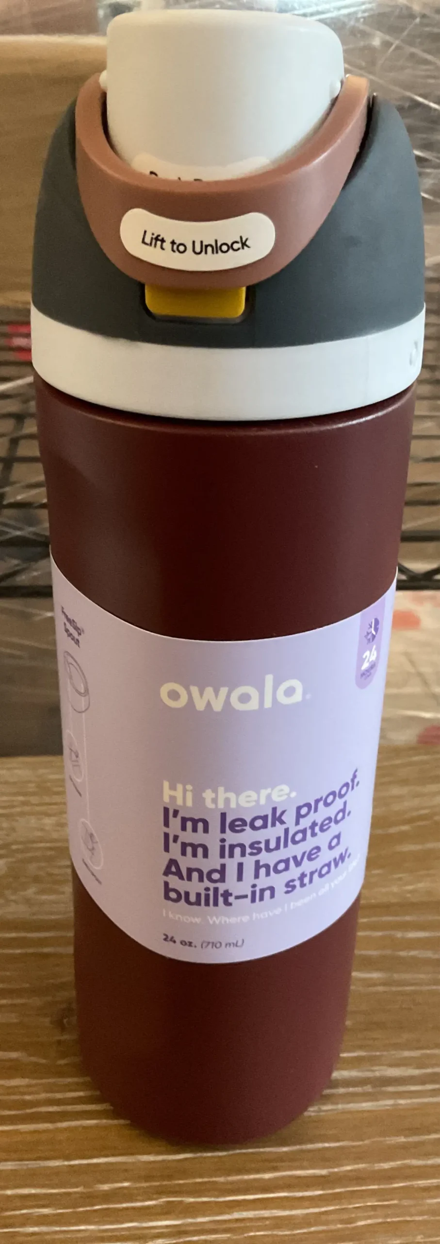 Owala 24Oz Freesip Stainless Steel Water Bottle Small Dent 1