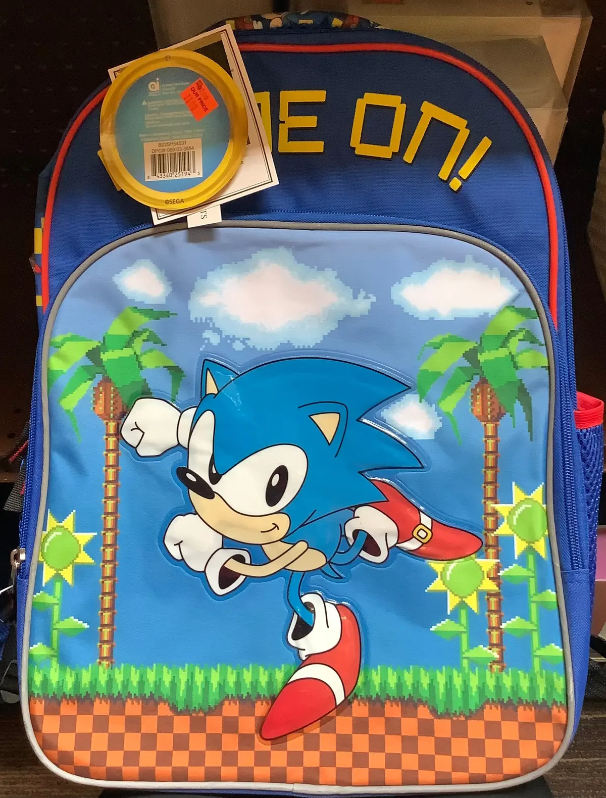 Sonic The Hedgehog Kids 16 Backpack - Blue 1