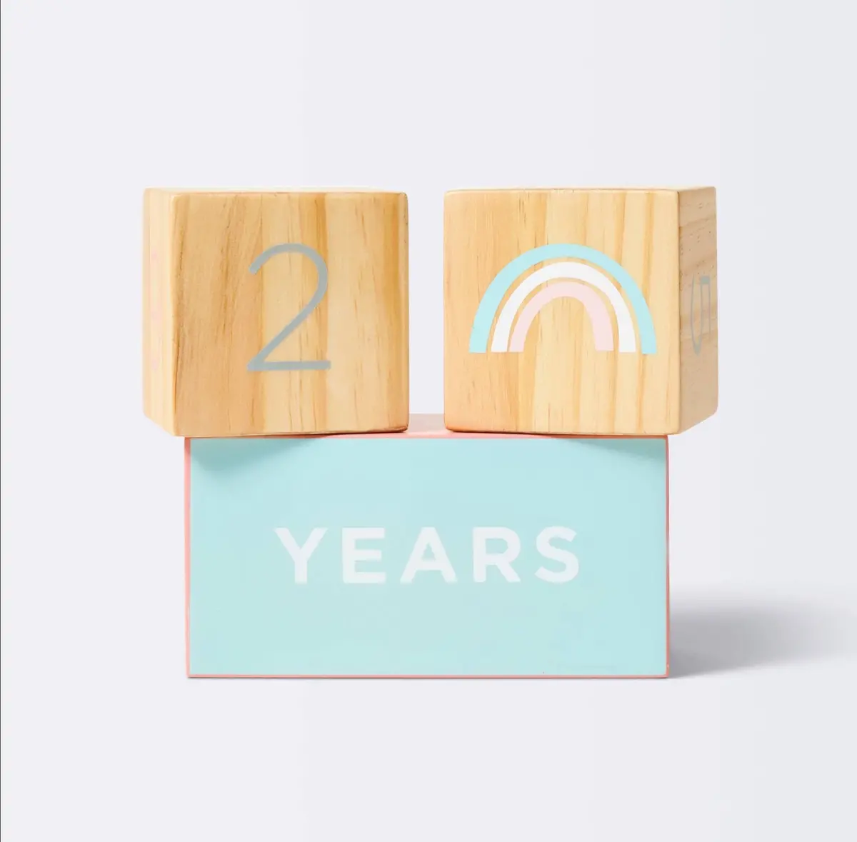 Milestone Blocks - Pink And Natural Wood 1