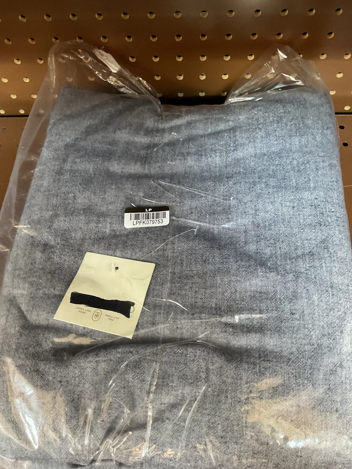 Twin/Twin Extra Long Cotton Linen Chambray Duvet Cover & Sham Set Navy - Clearance 1
