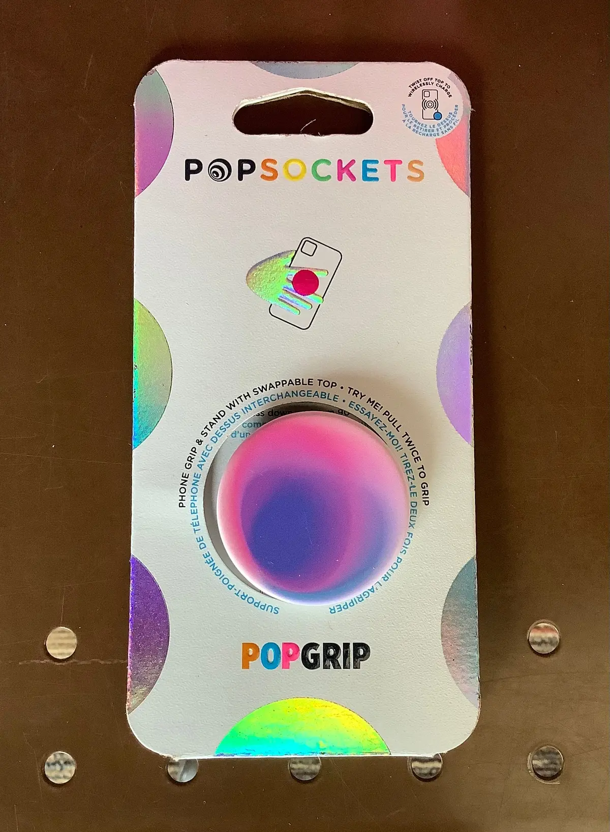 Popsockets Popgrip Cell Phone Grip & Stand - Pink And Purple 1