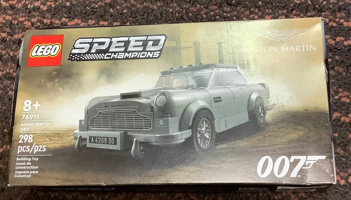 Lego Speed Champions 007 Aston Martin Db5 76911 Building Toy Set Featuring James Bond Minifigure, Car Model Kit, Damaged Box, As Is 1