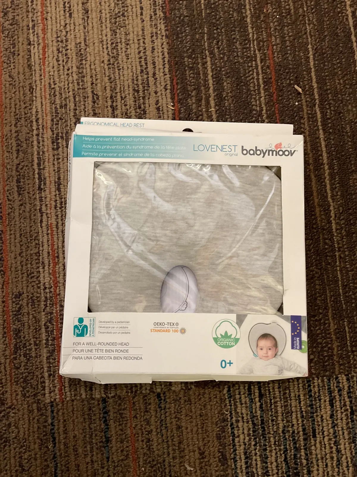 Babymoov Lovenest Organic Baby Head Support - Gray - Clearance 1