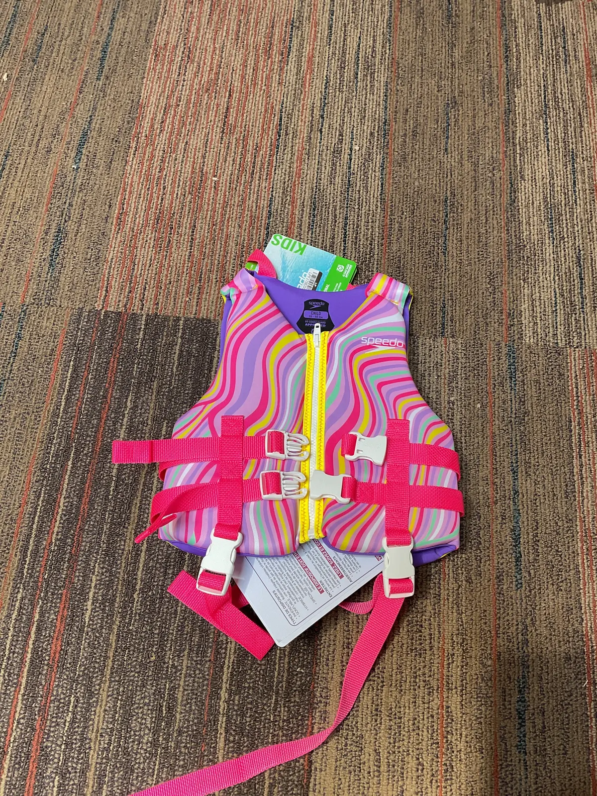 Speedo Kids' Pfd Life Jacket Vest - Pink Swirl 1