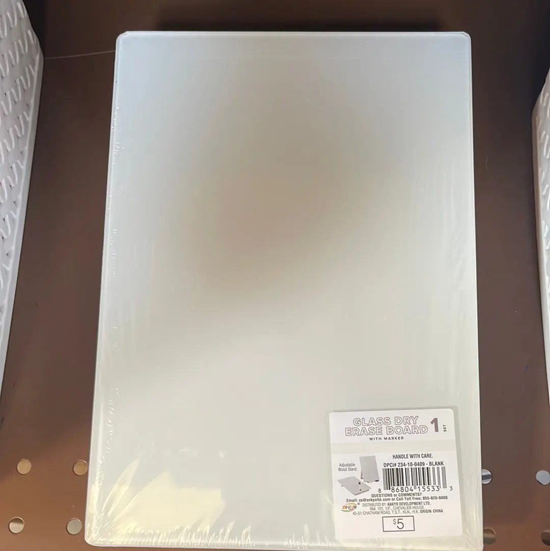 Glass Dry Erase Board 1