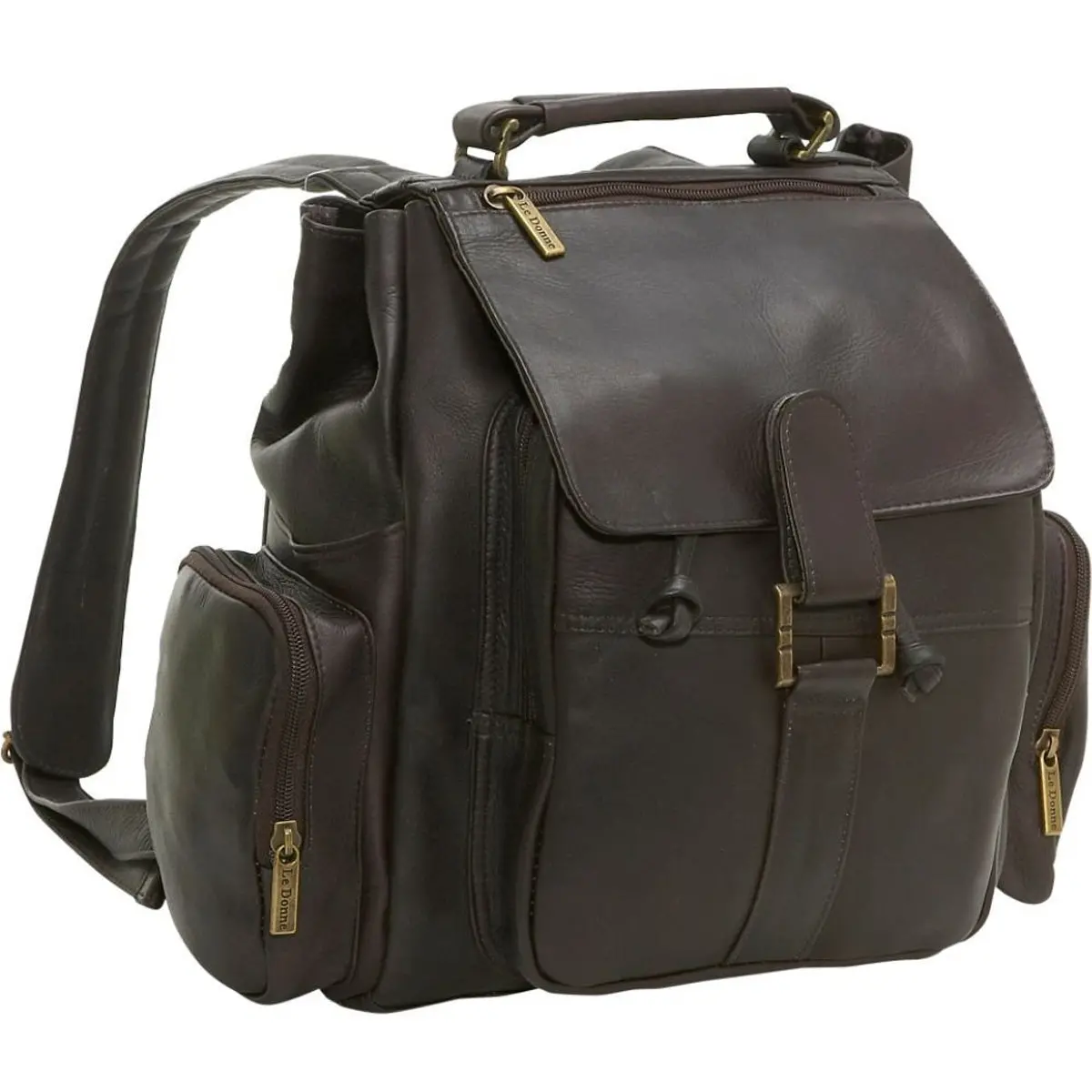 Ledonne Leather Classic Multi Pocket Backpack 1