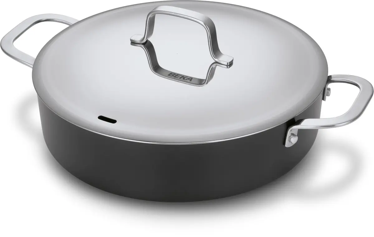 Beka Hapjespan / Sauteerpan Met Deksel Maestro Alu Ø 28 Cm - Keramische Anti-Aanbaklaag 1