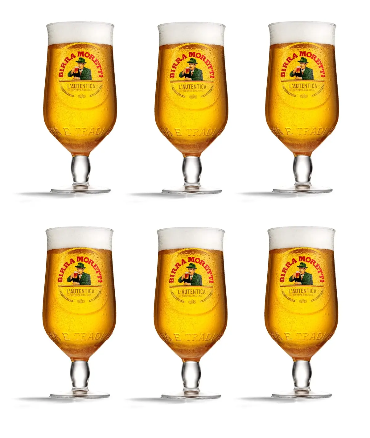 Birra Moretti Bierglazen - 250 Ml - 6 Stuks 1